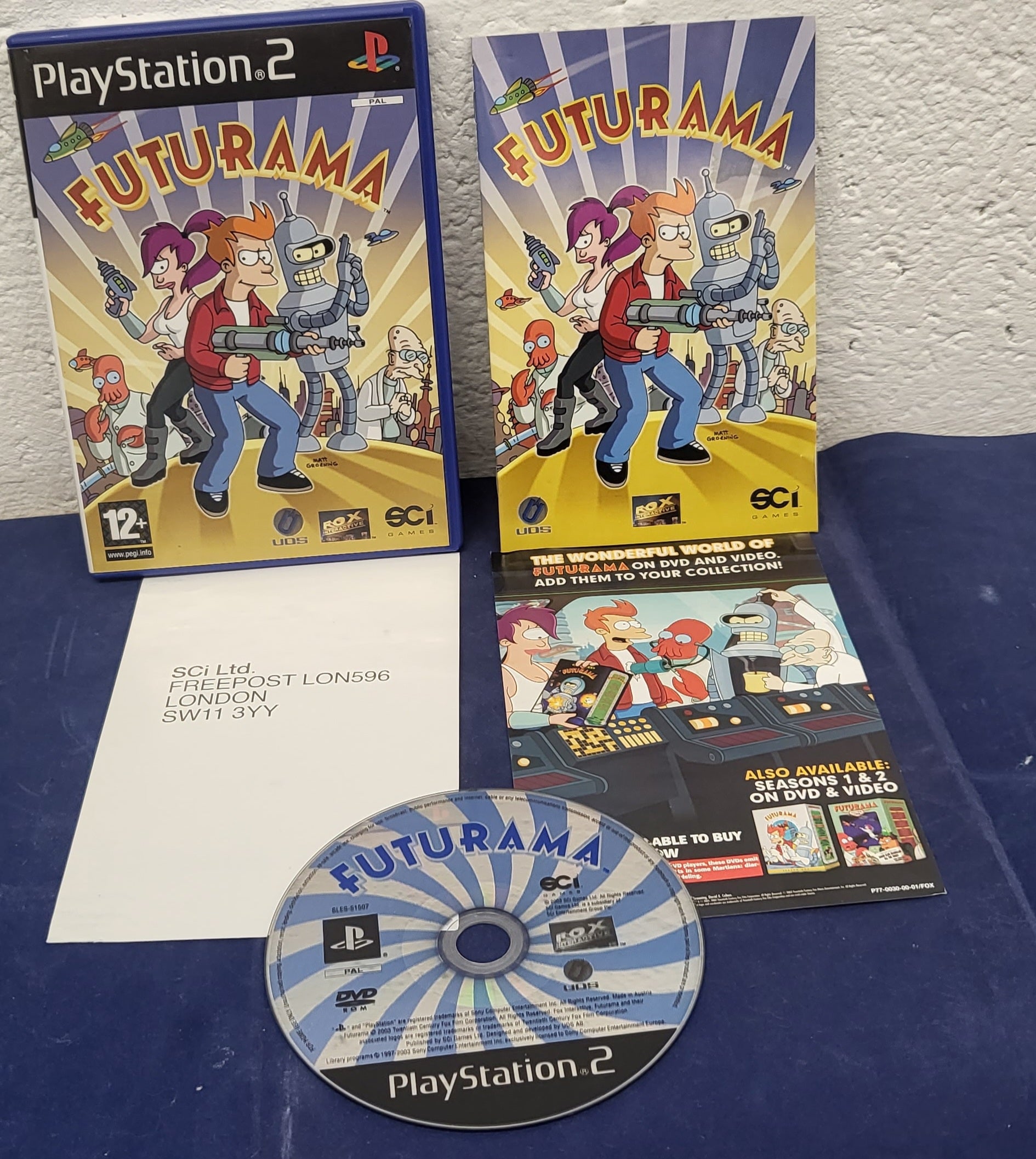 Futurama Sony Playstation 2 (PS2) Game