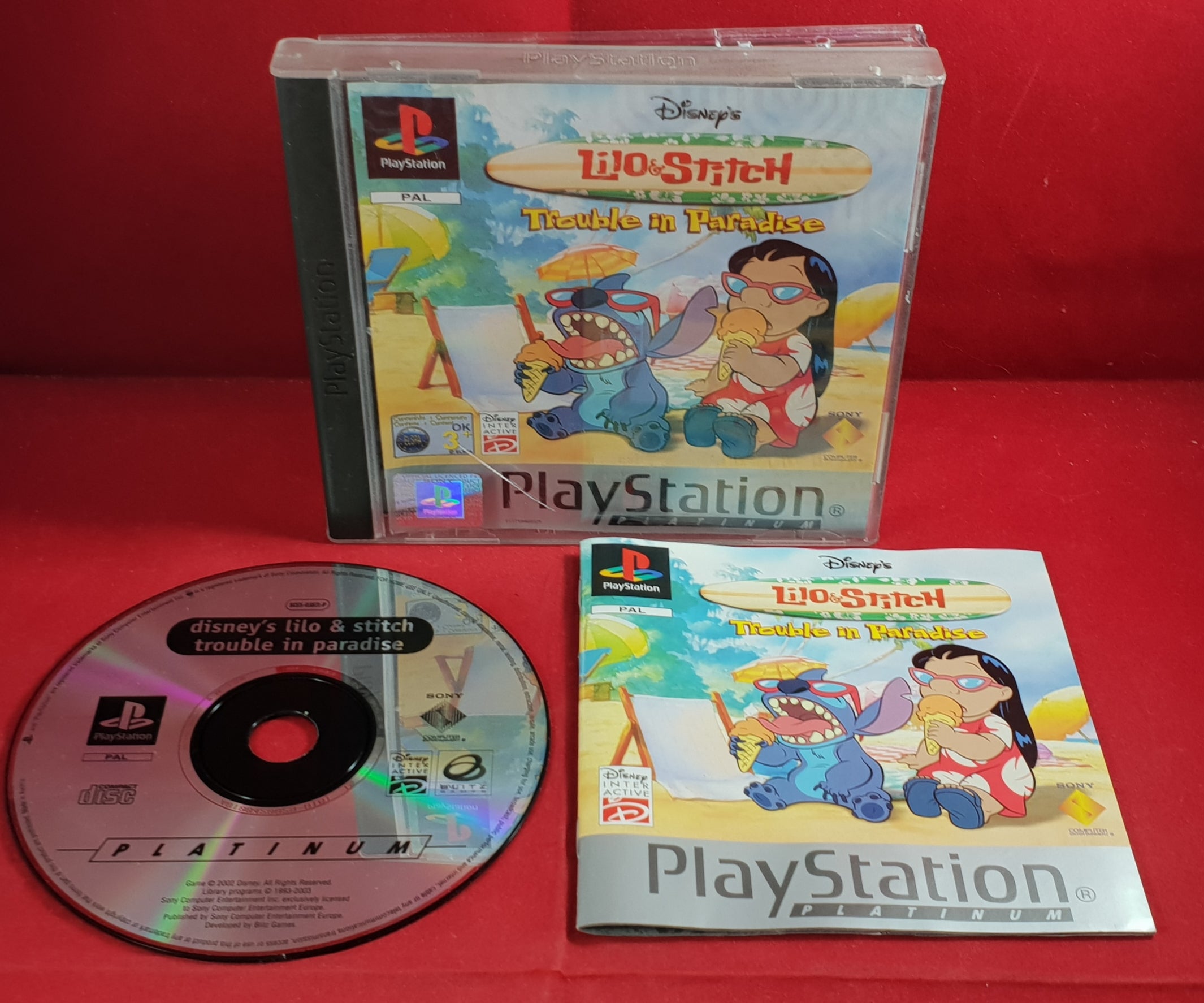 Lilo & Stitch Trouble in Paradise Platinum Sony Playstation 1 (PS1) Game