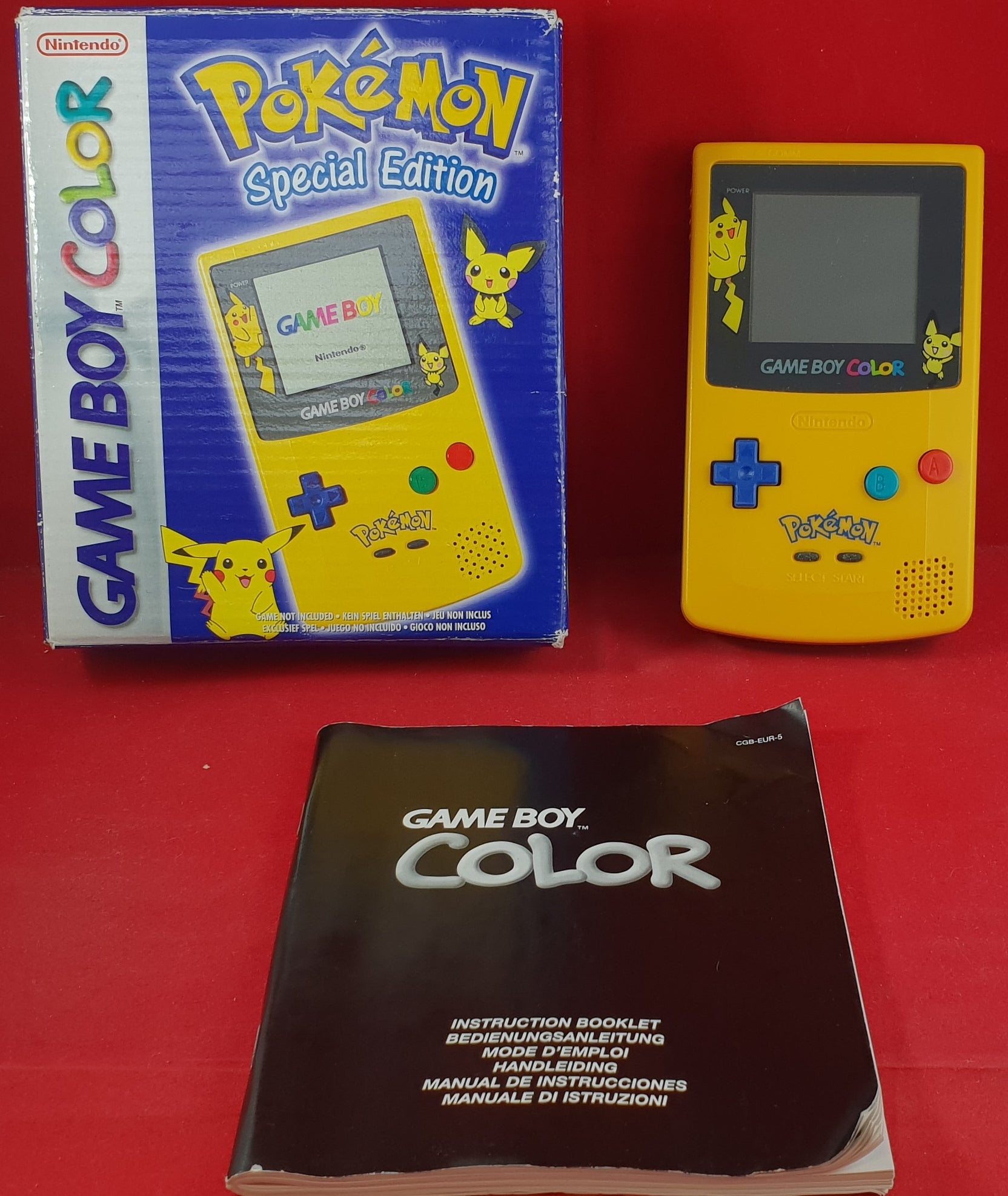 NINTENDO GAME BOY COLOR SPECIAL PIKACHU EDITION CONSOLE ONLY ~ *MINT  CONDITION*