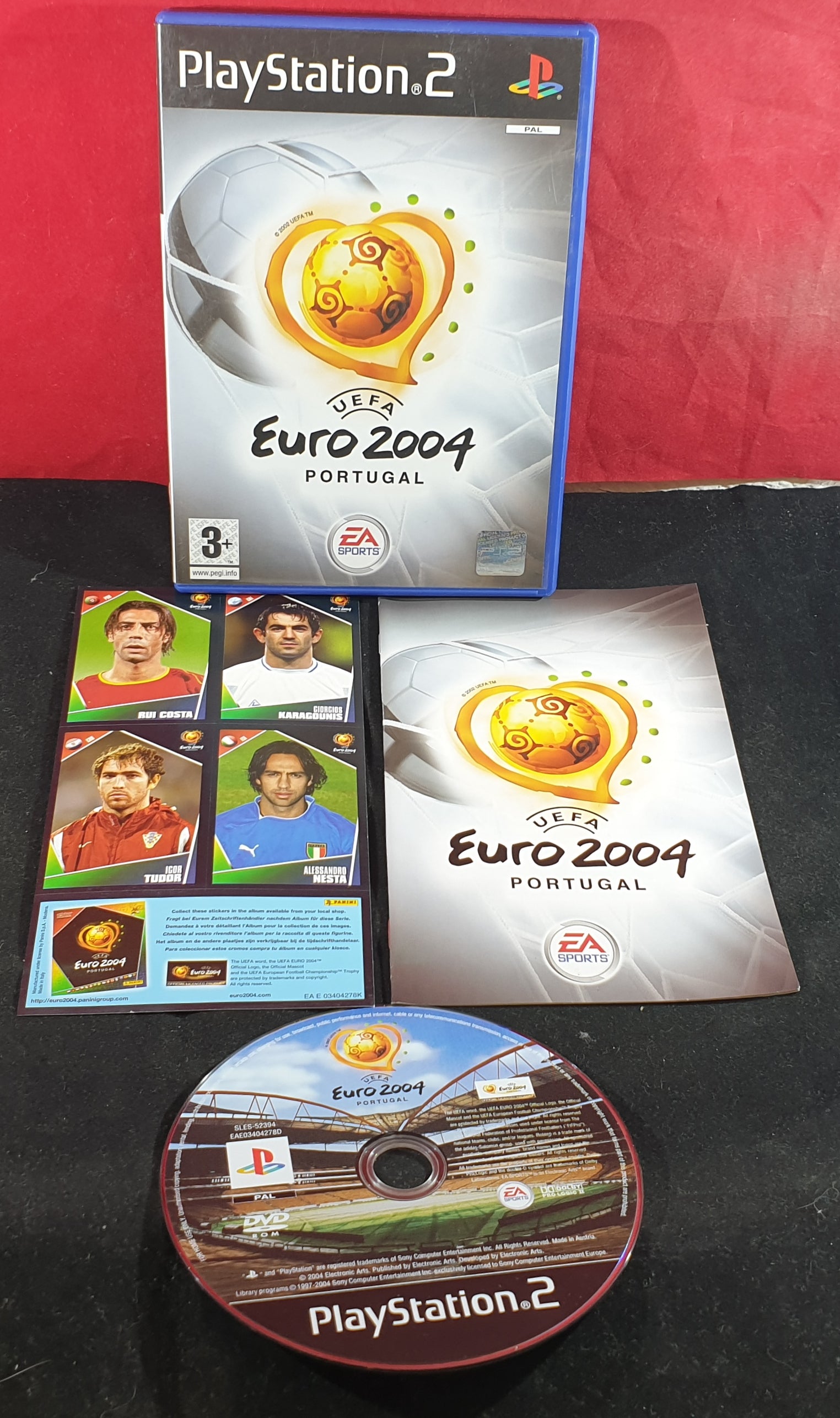 UEFA Euro 2004 Portugal with Stickers Sony Playstation 2 (PS2) Game