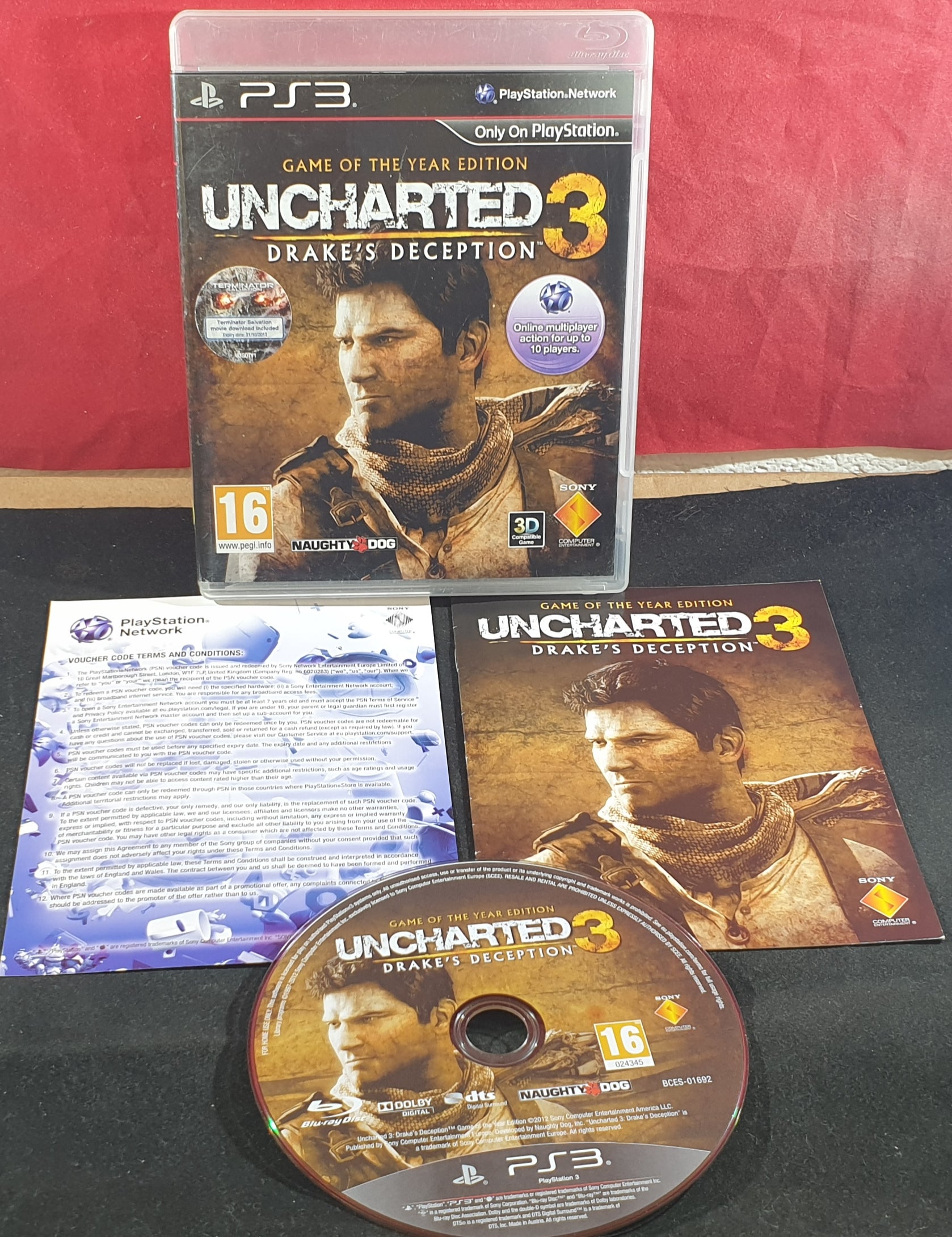 Uncharted 3: Drake's Deception (Sony PS3 Game) Tested & Complete