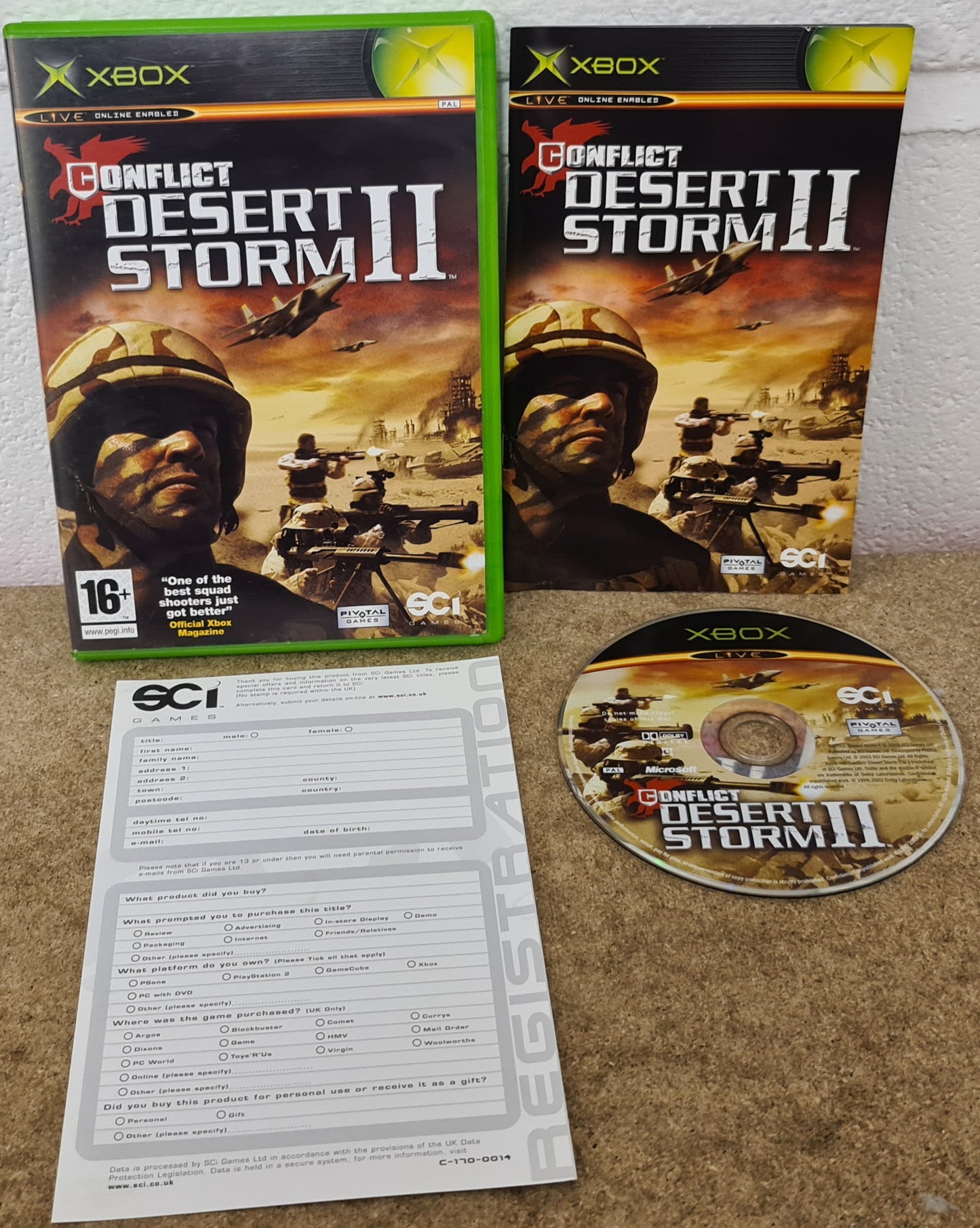 Conflict Desert Storm II Microsoft Xbox Game