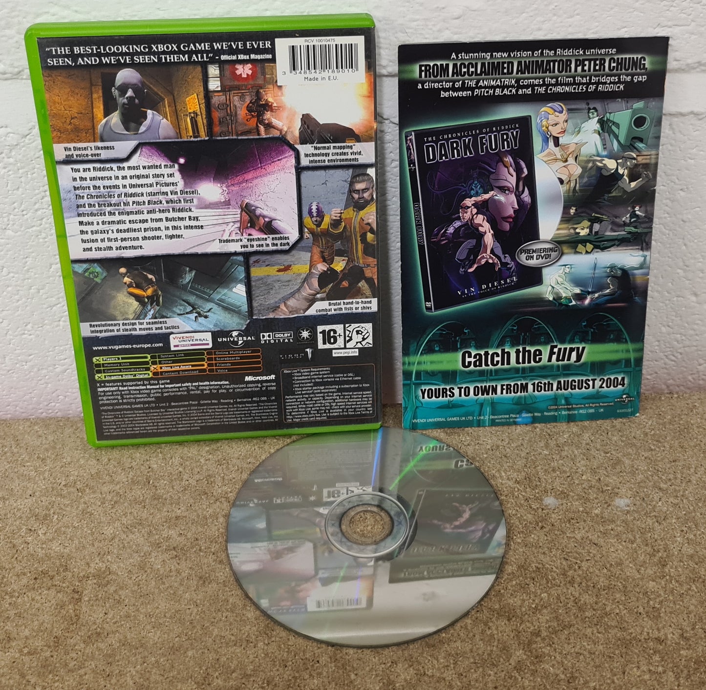 The Chronicles of Riddick Escape from Butcher Bay Microsoft Xbox Game