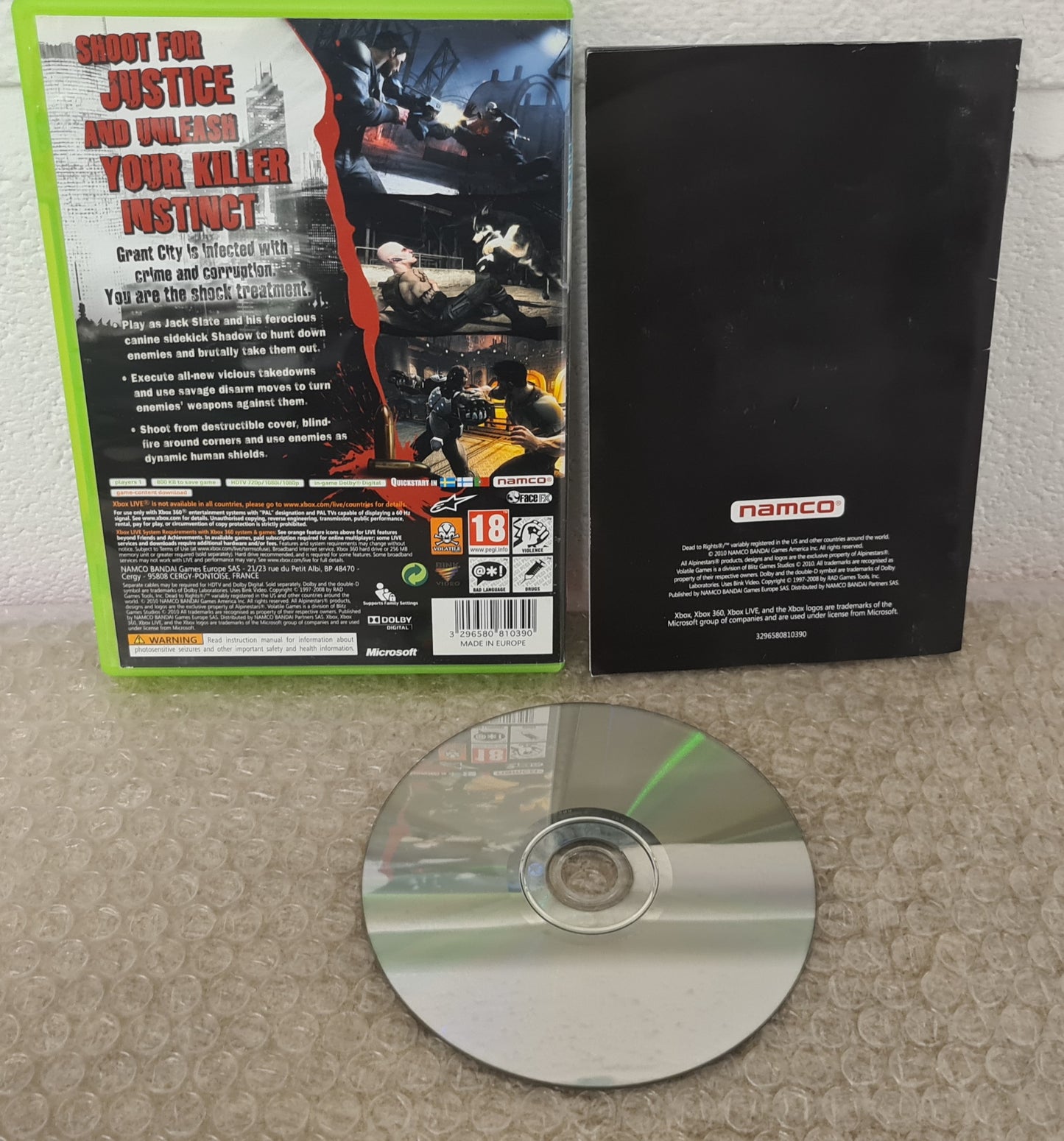 Dead to Rights Retribution Microsoft Xbox 360 Game