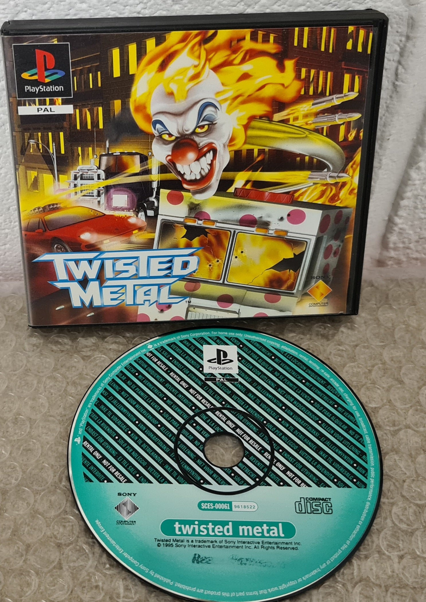 Twisted Metal RARE Ex Rental Sony Playstation 1 (PS1) Game – Retro Gamer  Heaven