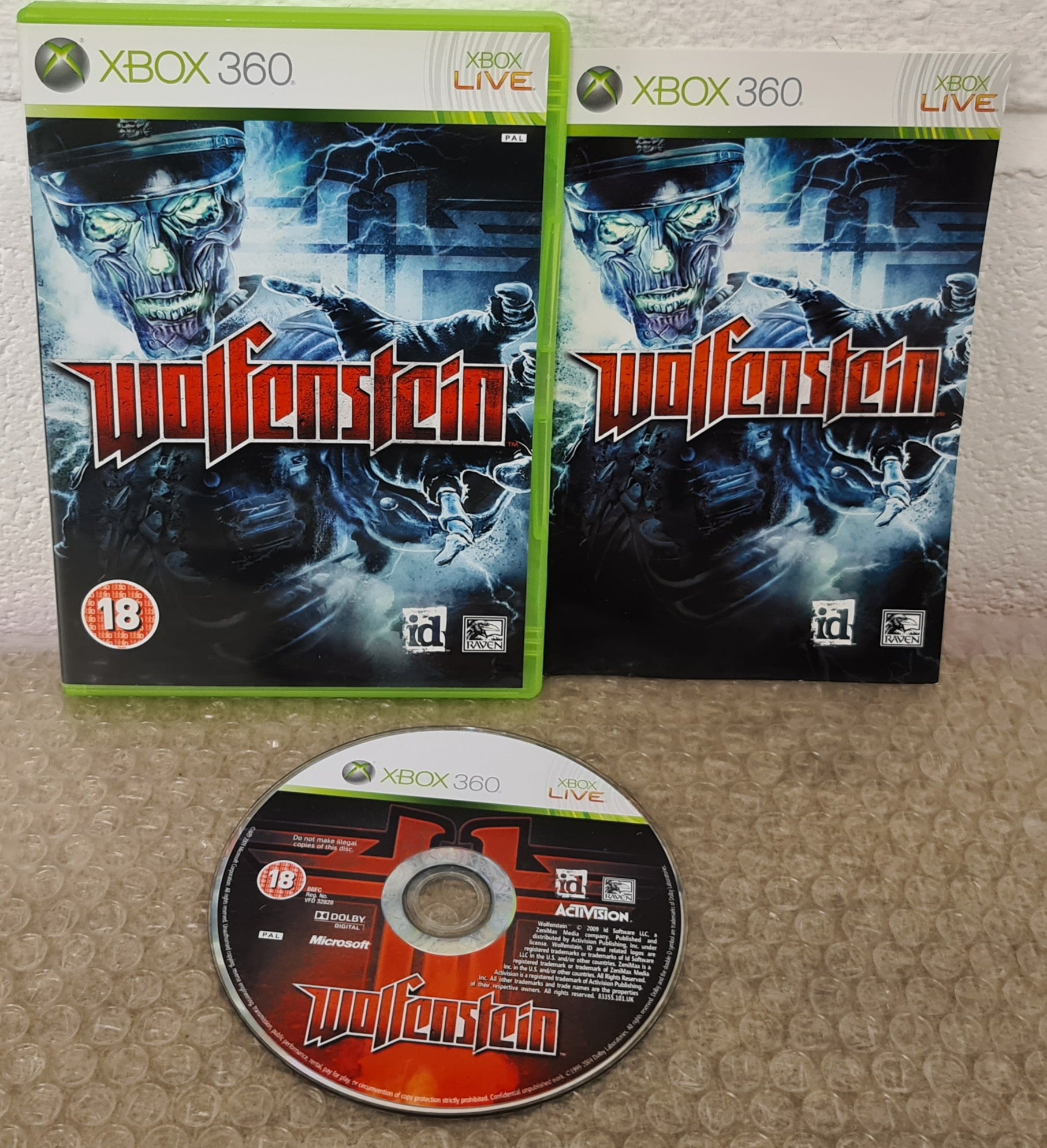 Wolfenstein Microsoft Xbox 360 Game