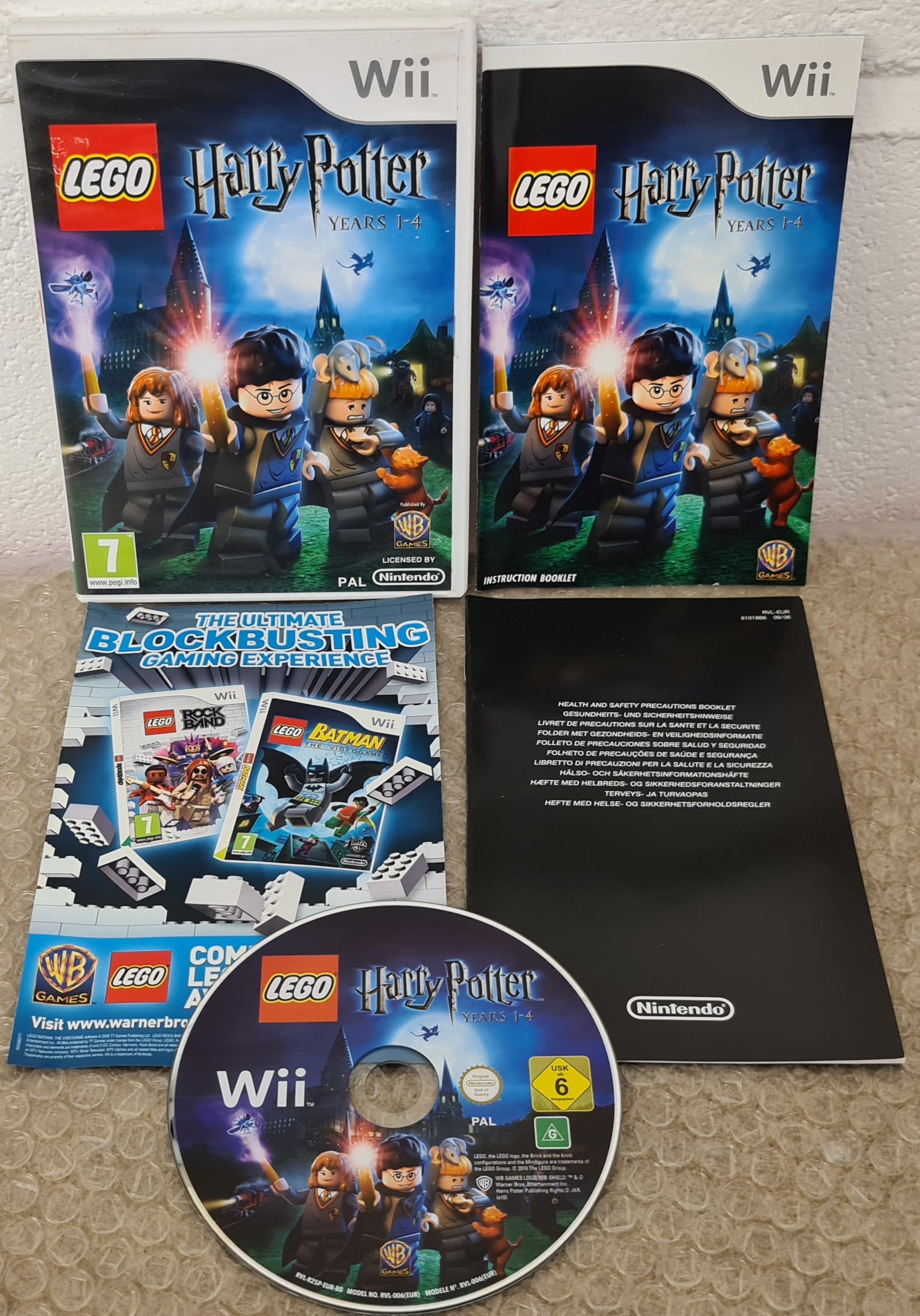 LEGO Harry Potter Years 1-4 DVD combo Nintendo Wii Wii U Complete CIB w/  manual