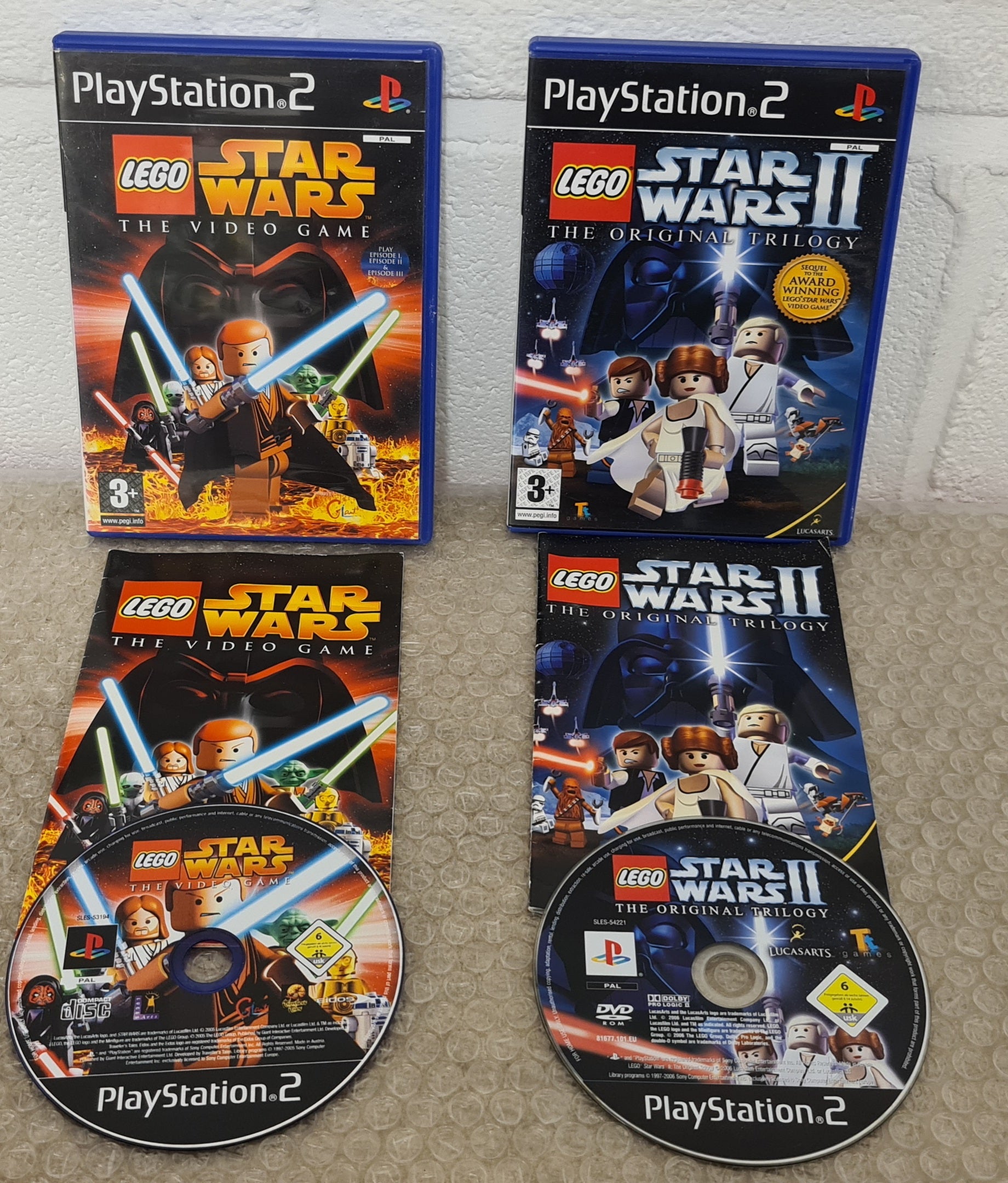 Star Wars Battlefront 2, & Lego Star Wars 2 Original Trilogy PS2 Bundle  TESTED!