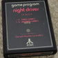 Night Driver Atari 2600 Game Cartridge Only