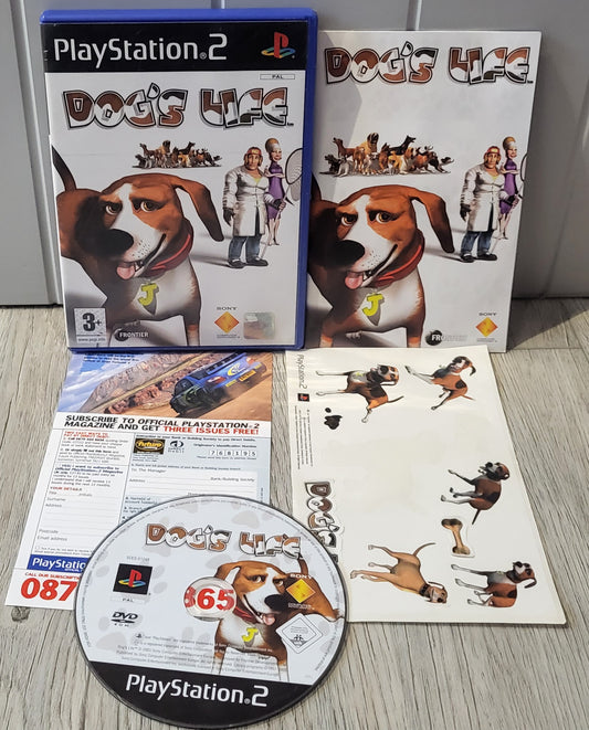 Dog's Life with RARE Stickers Sony Playstation 2 (PS2) Game