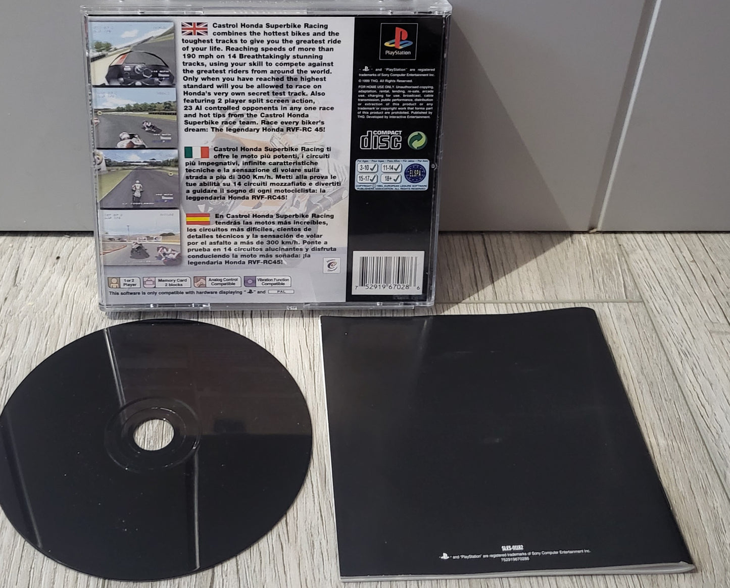 Castrol Honda Superbike Racing Sony Playstation 1 (PS1) Game