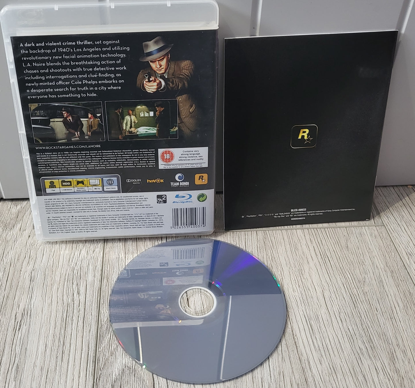 L.A. Noire Sony Playstation 3 (PS3) Game