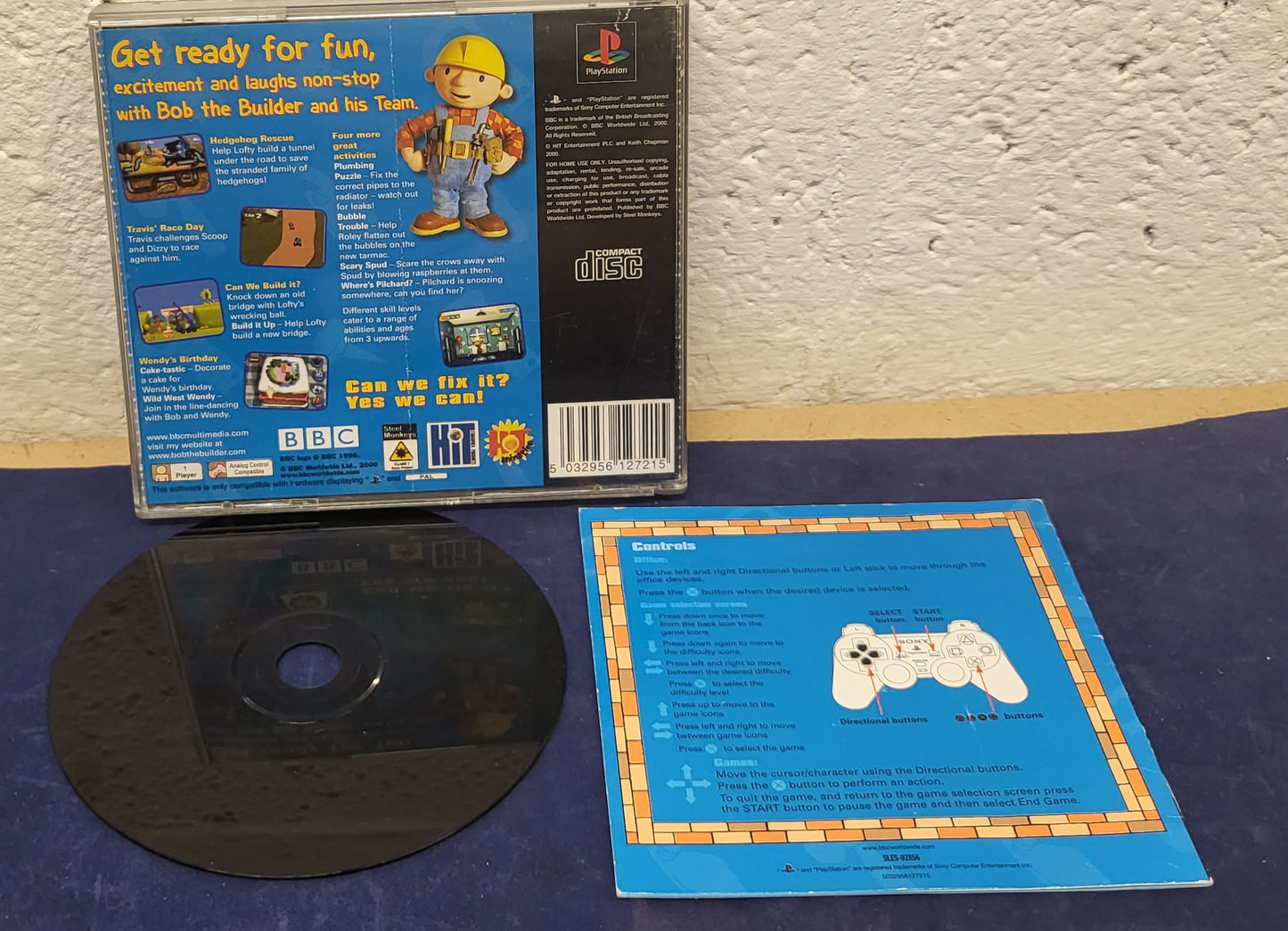 Bob the Builder Can we Fix it? Sony Playstation 1 (PS1) Game