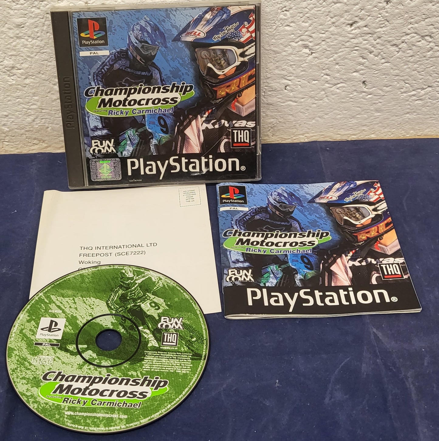 Championship Motocross Featuring Ricky Carmichael Sony Playstation 1 (PS1) Game