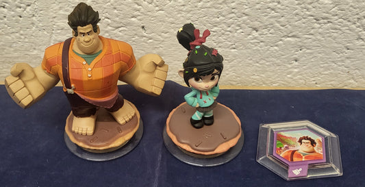 Wreck it Ralph & Vanellope Disney Infinity Characters with Power Disc