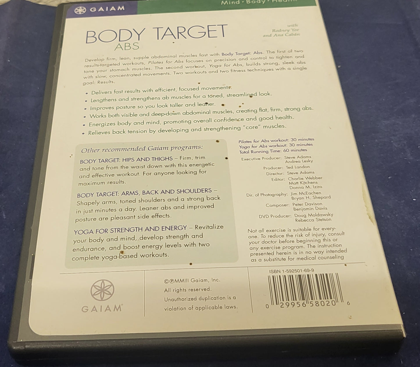 Gaiam Body Target Abs DVD