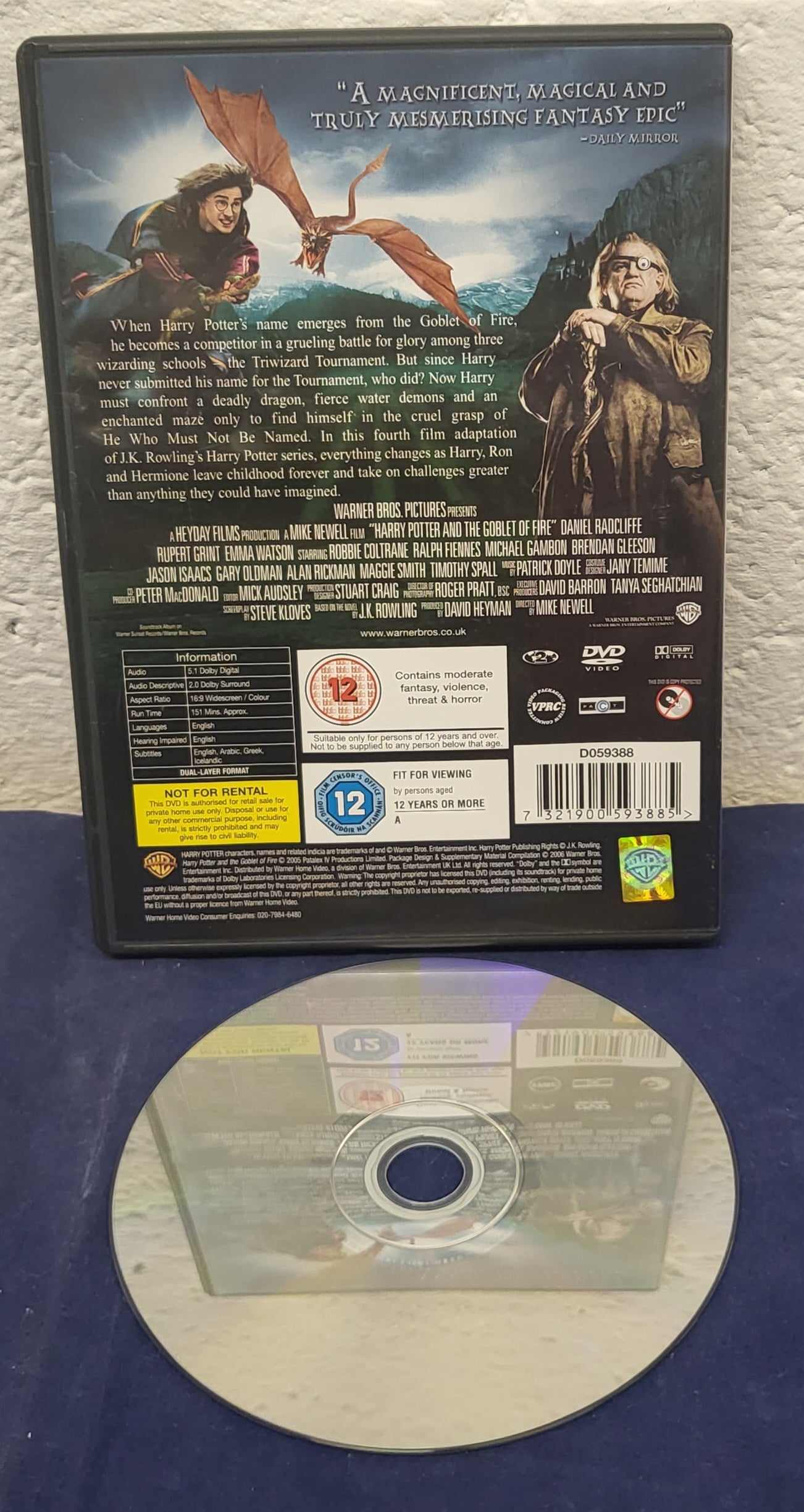 Harry Potter and the Goblet of Fire DVD