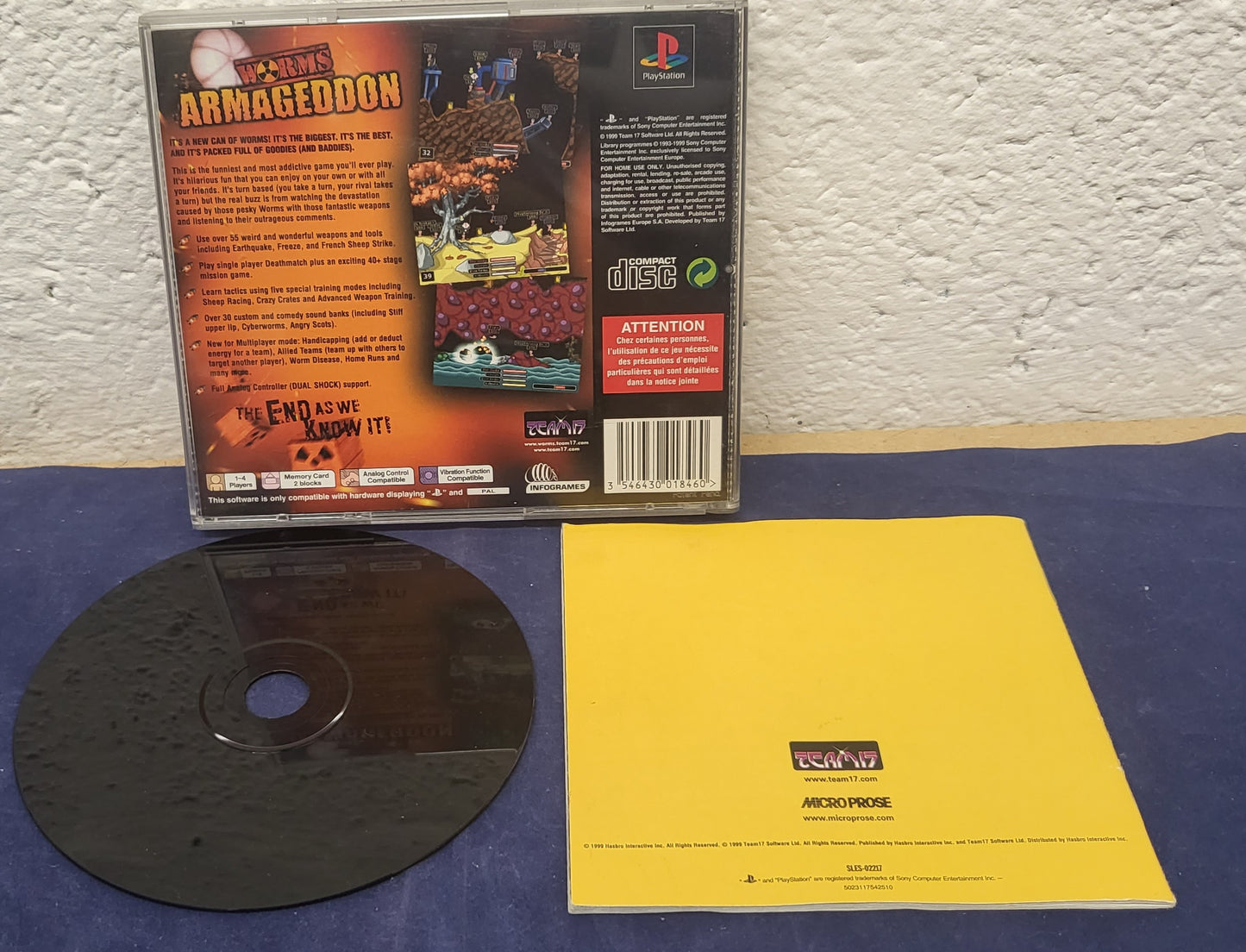 Worms Armageddon Black Label (Sony Playstation 1) PS1