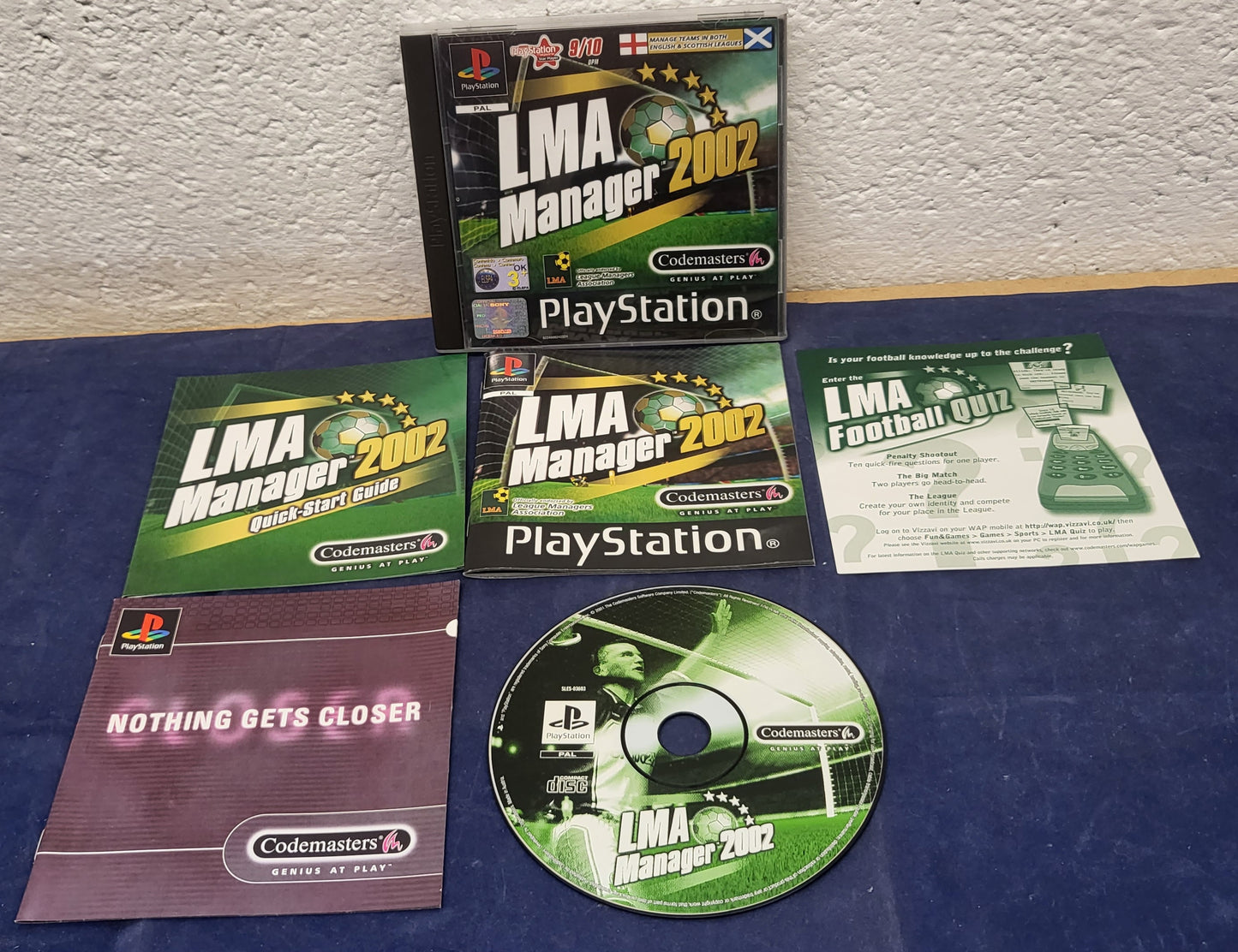LMA Manager 2002 with Quick Start Guide Sony Playstation 1 (PS1) Game