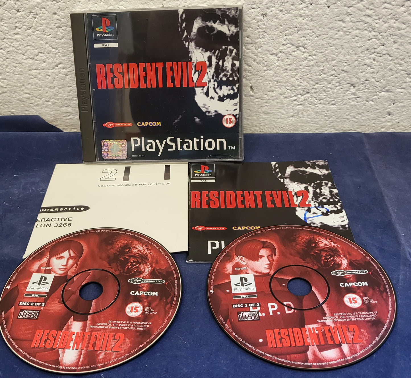 Resident Evil 2 Black Label Sony Playstation 1 PS1 Game
