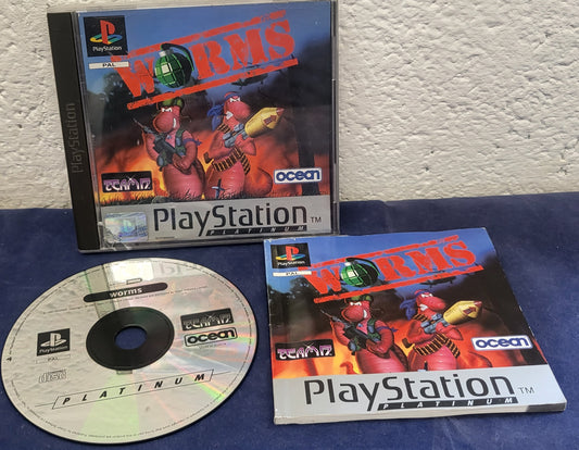 Worms Platinum Sony Playstation 1 (PS1) Game