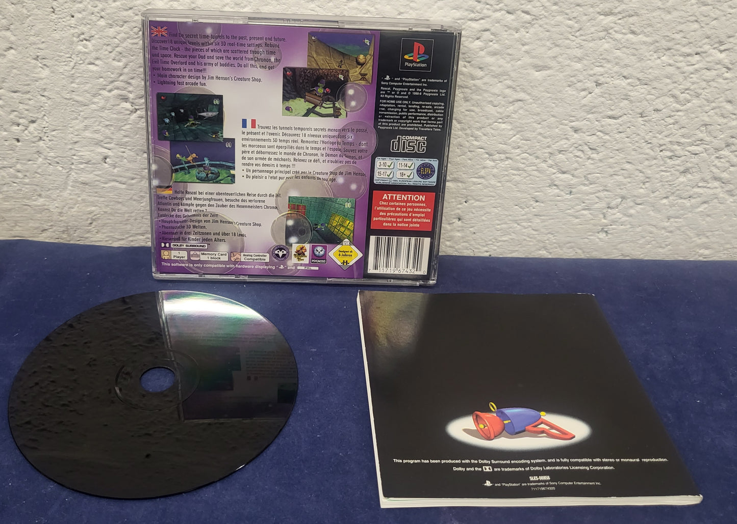 Rascal Sony Playstation 1 (PS1) Game