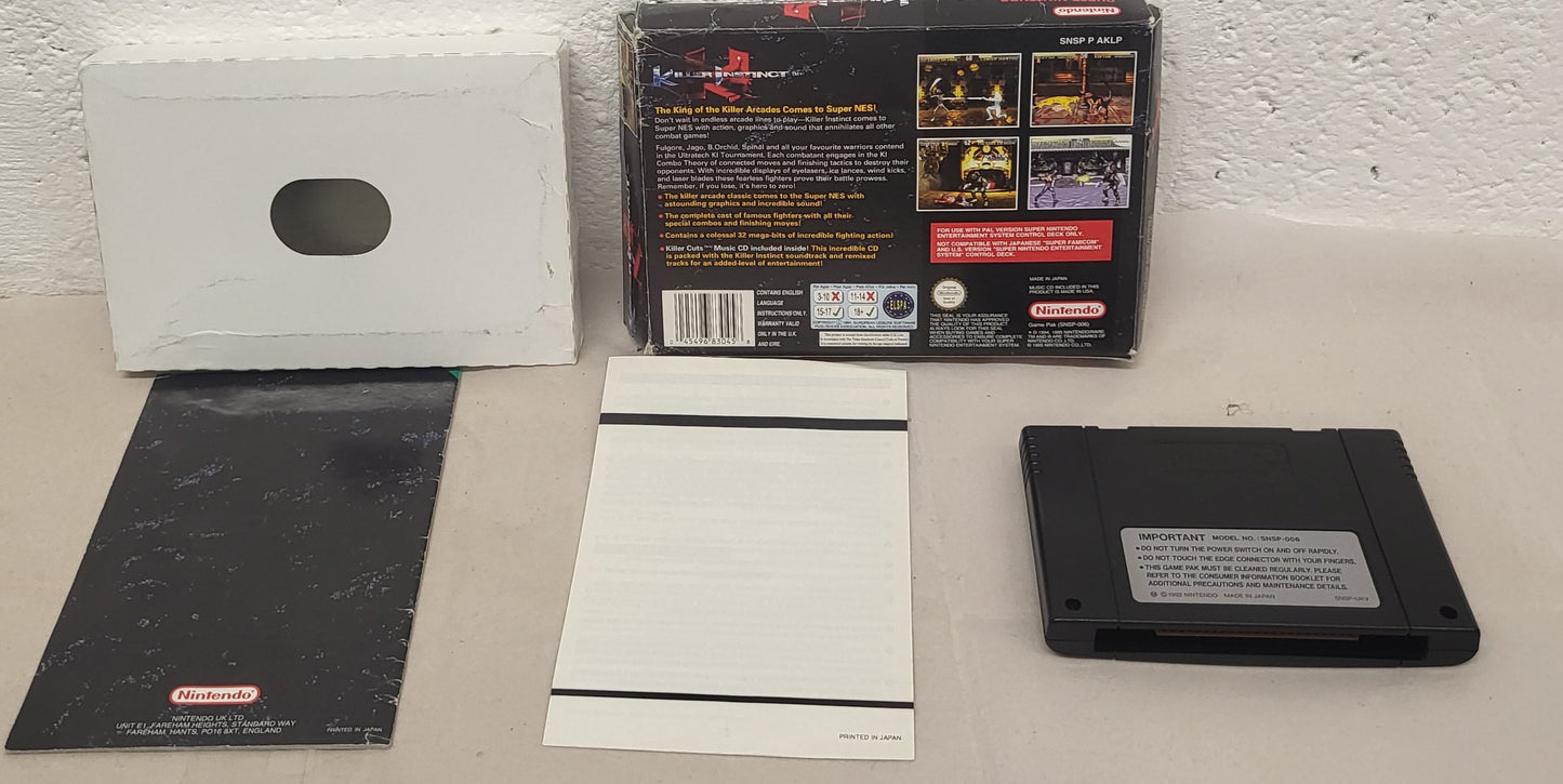 Killer Instinct Super Nintendo Entertainment System (SNES) Game.