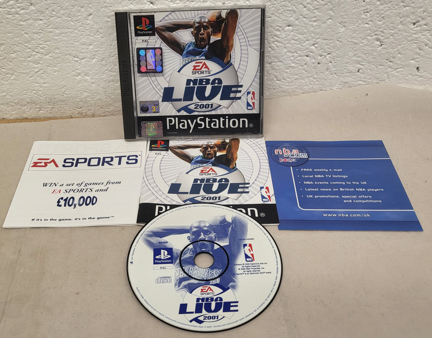 NBA Live 2001 Sony Playstation 1 (PS1) Game