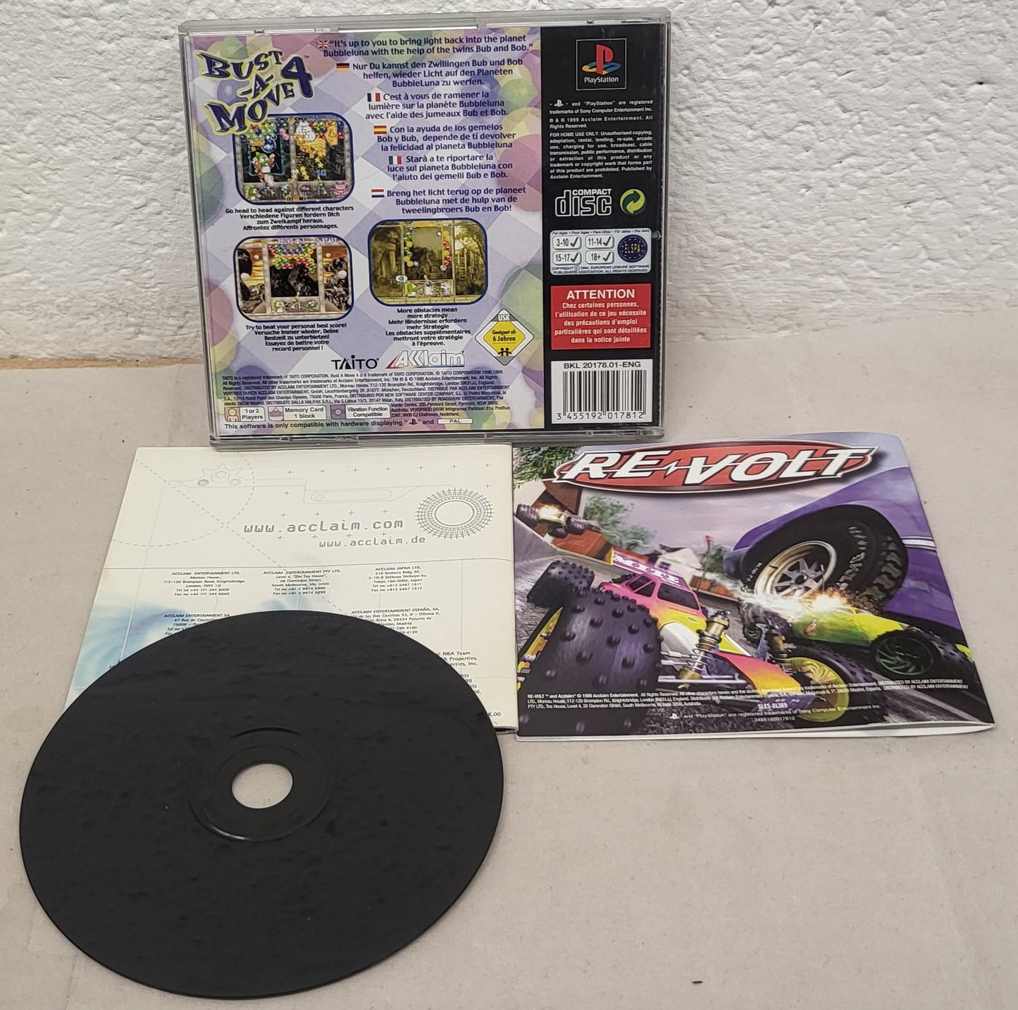 Bust-A-Move 4 RARE Black Label Version Sony Playstation 1 (PS1) Game