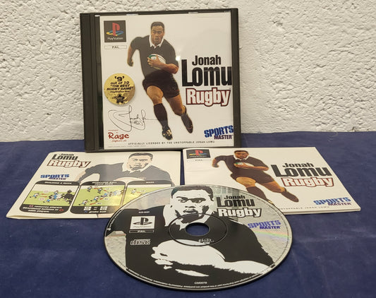 Jonah Lomu Rugby with RARE Controls Card Sony Playstation 1 (PS1) Game
