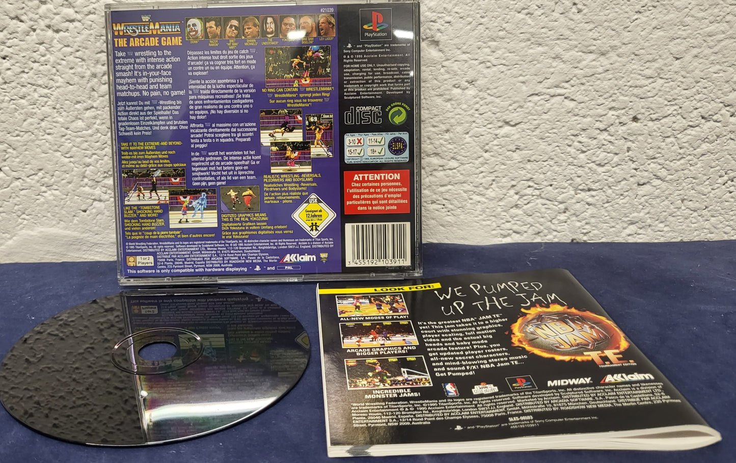 WWF Wrestlemania the Arcade Game Sony Playstation 1 (PS1) RARE Game