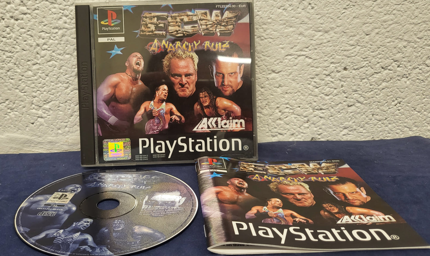 ECW Anarchy Rulz Sony Playstation 1 (PS1) Game