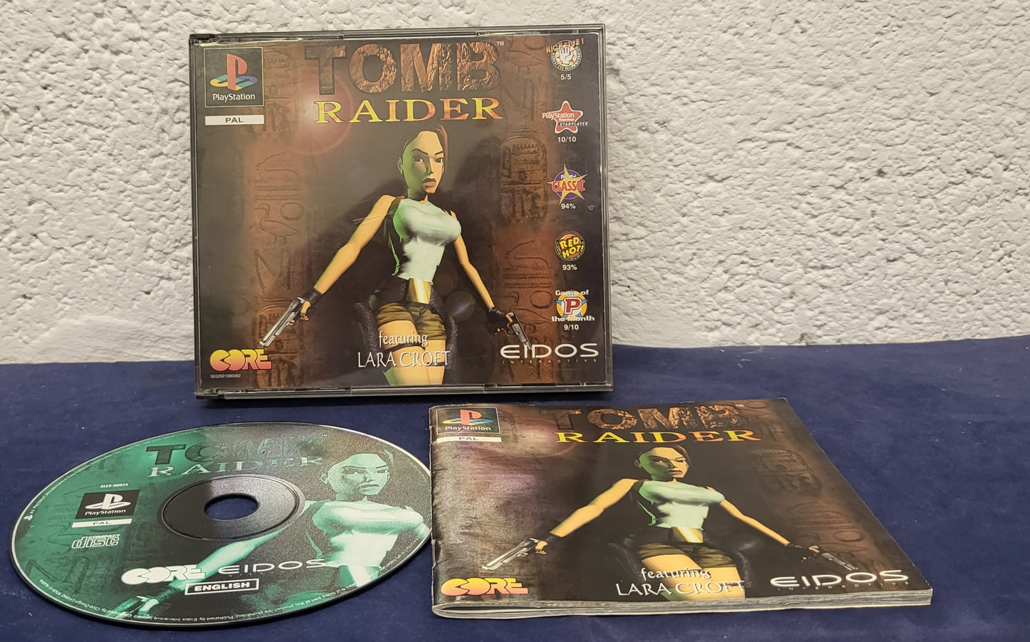 Tomb Raider Small Box Black Label Sony Playstation 1 (PS1) Game