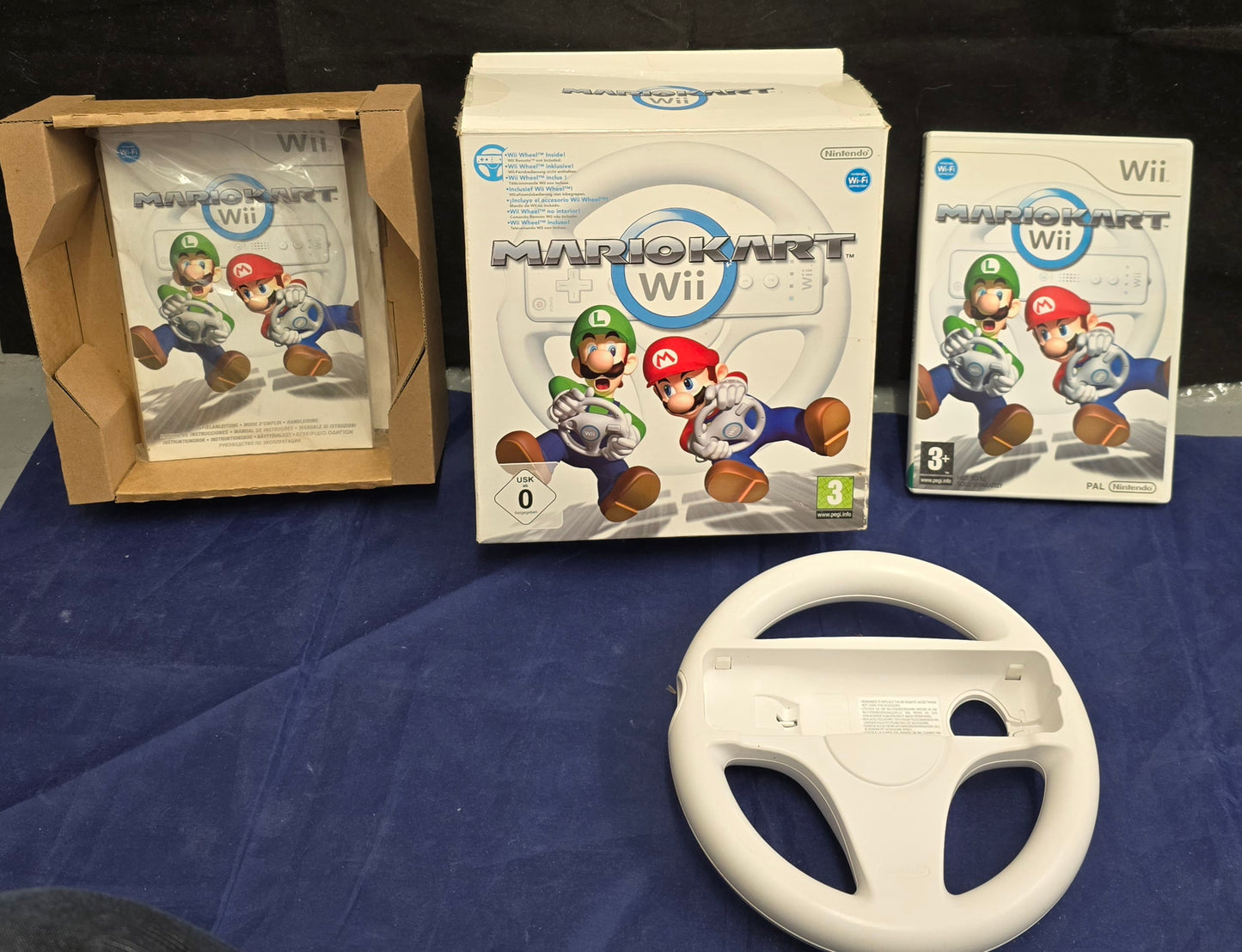 Boxed Mario Kart with Wheel Nintendo Wii Game & Accessory