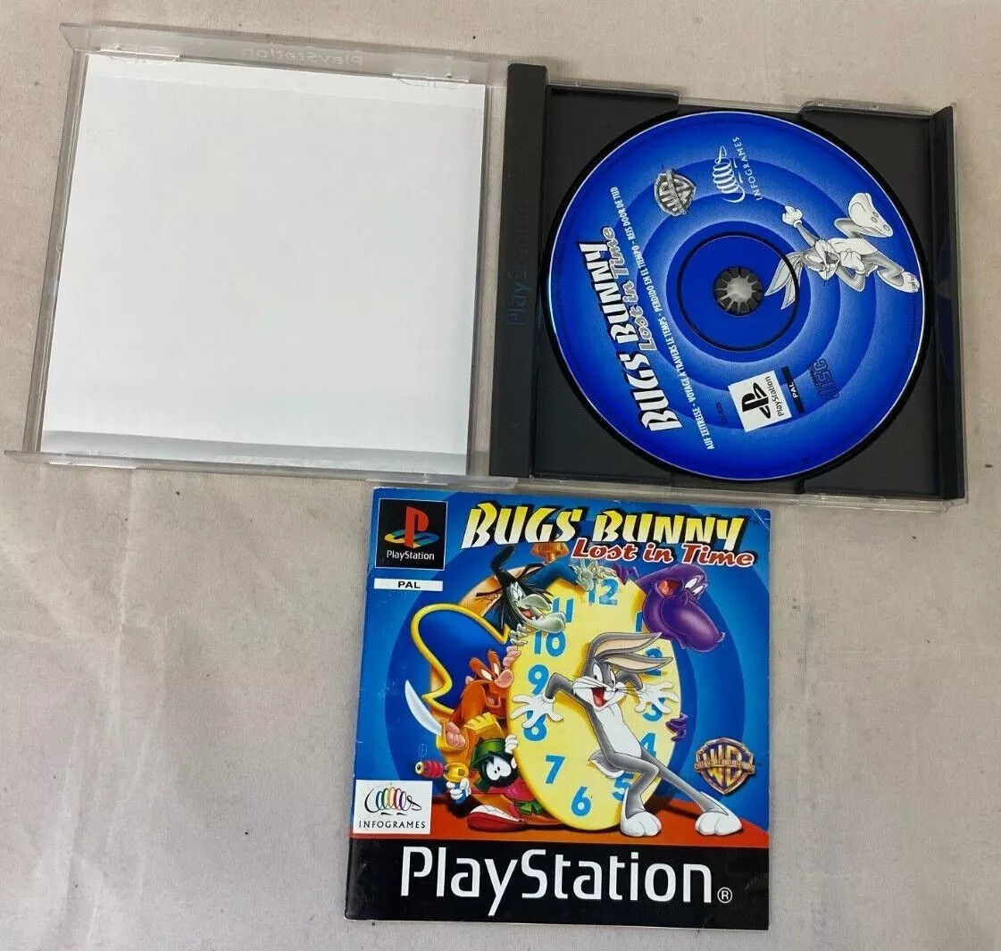 Bugs Bunny Lost in Time PS1 with professionally copied front inlay