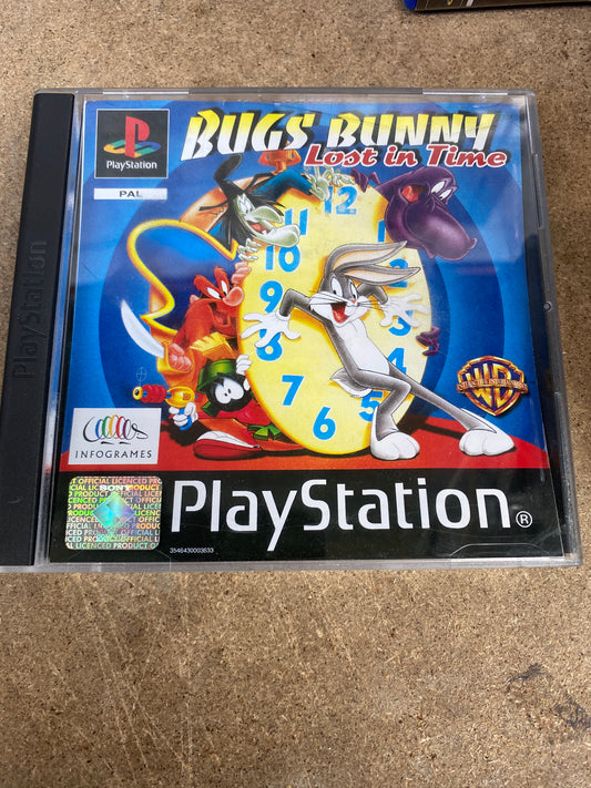 Bugs Bunny Lost in Time PS1 with professionally copied front inlay