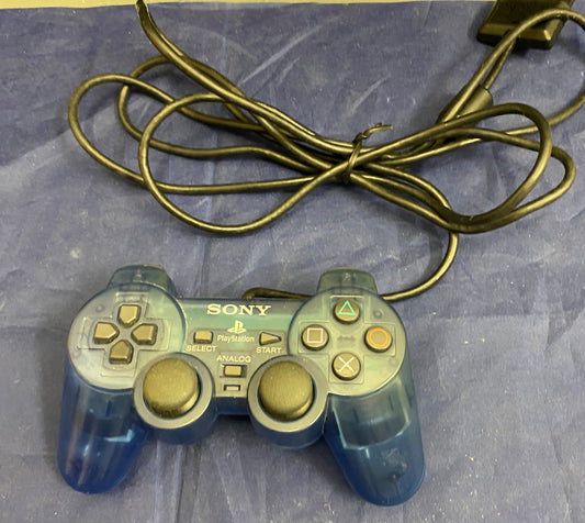 Official Sony PS2 Crystal Blue controller