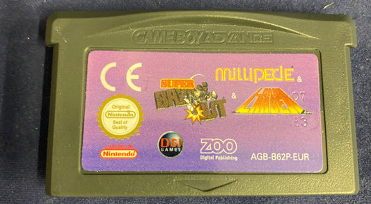 Millipede Super Breakout and Lunar Lander Nintendo Game Boy Advance cartridge