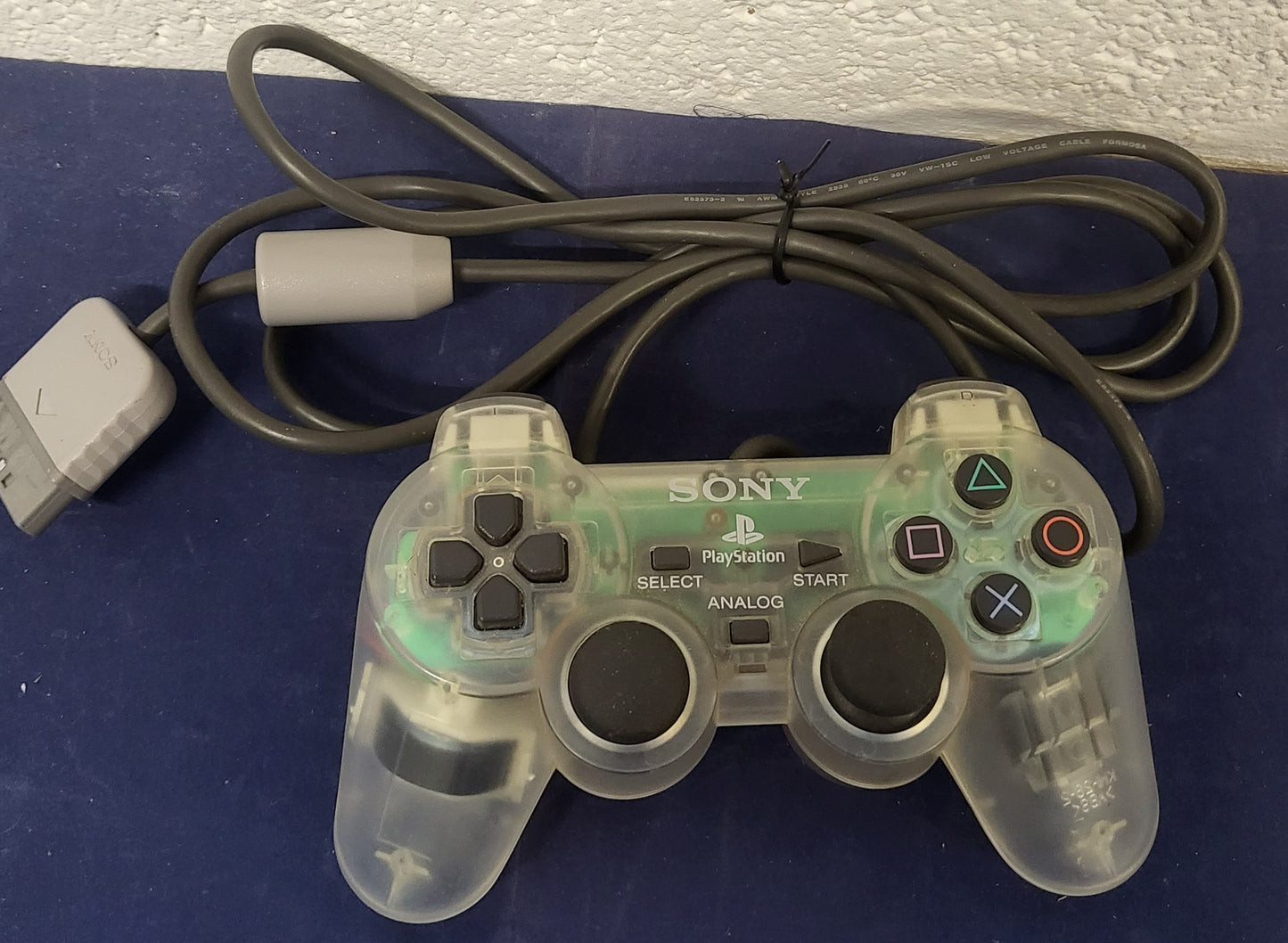 Official Crystal Clear Playstation 1 (PS1) Dualshock Controller