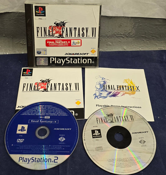 Final Fantasy VI with FF X Demo Sony Playstation 1 (PS1) Game