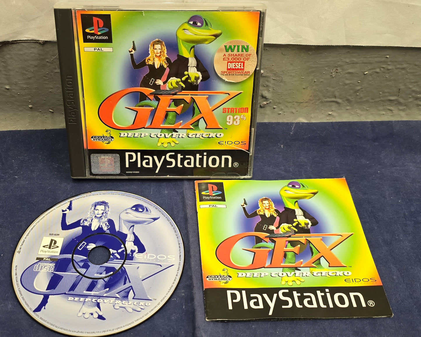 Gex Deep Cover Gecko Black Label Sony Playstation 1 (PS1) Game