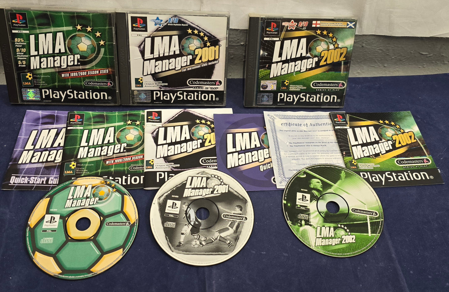 LMA Manager x 3 Sony Playstation 1 (PS1) Game Bundle