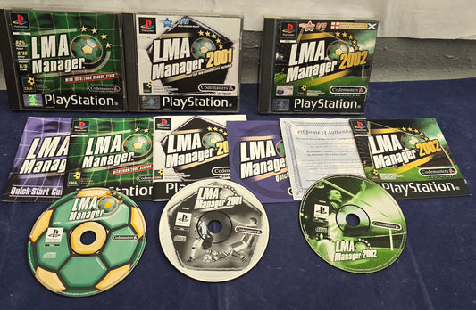 LMA Manager x 3 Sony Playstation 1 (PS1) Game Bundle