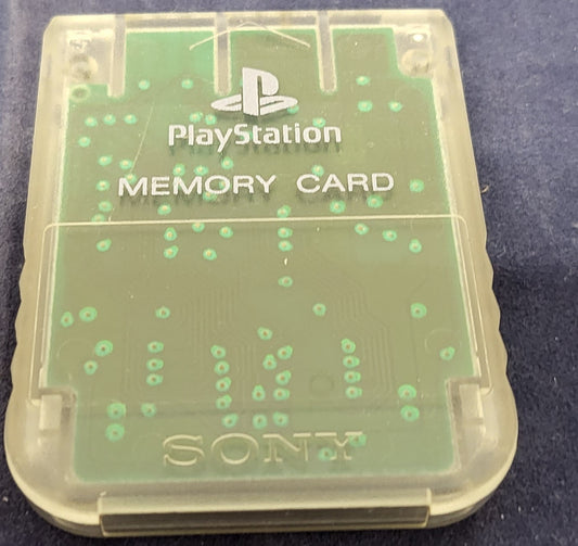 Clear RARE Long Board Memory Card Sony Playstation 1 (PS1)