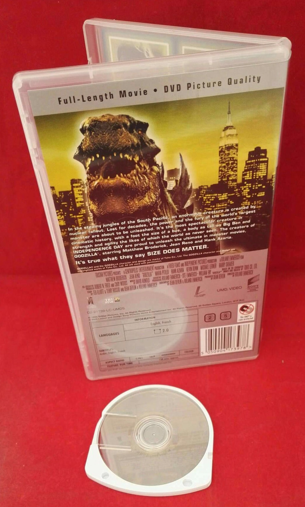 Godzilla Sony PSP UMD Rare
