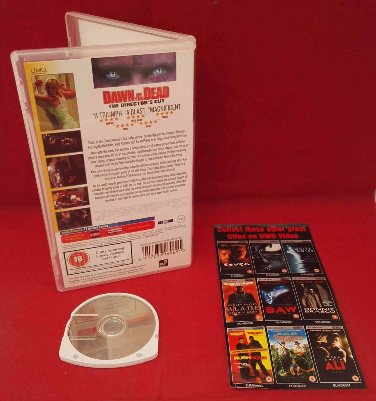 Dawn of the Dead the Director's Cut Sony PSP UMD