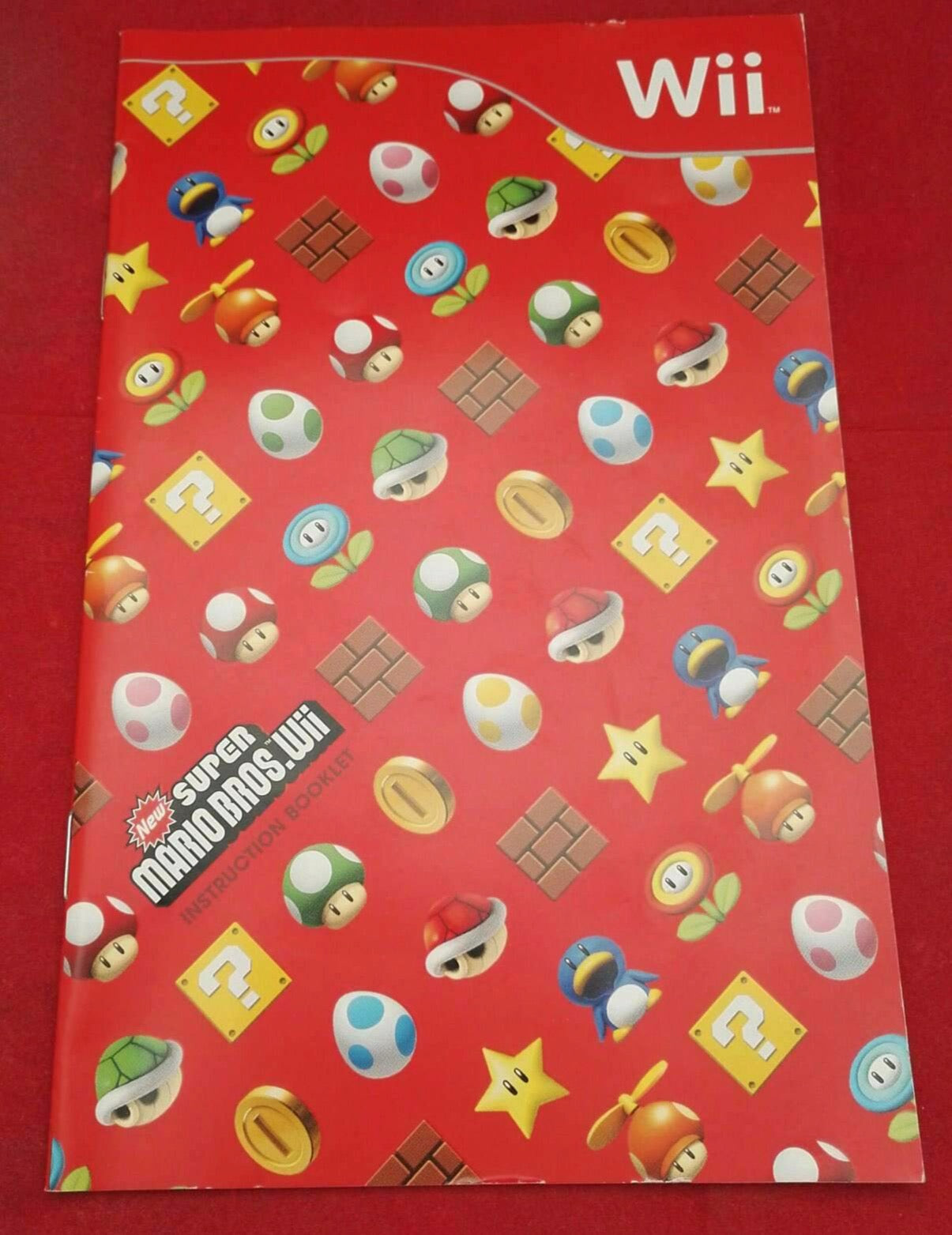 New Super Mario Bros Nintendo Wii Spare Manual Only