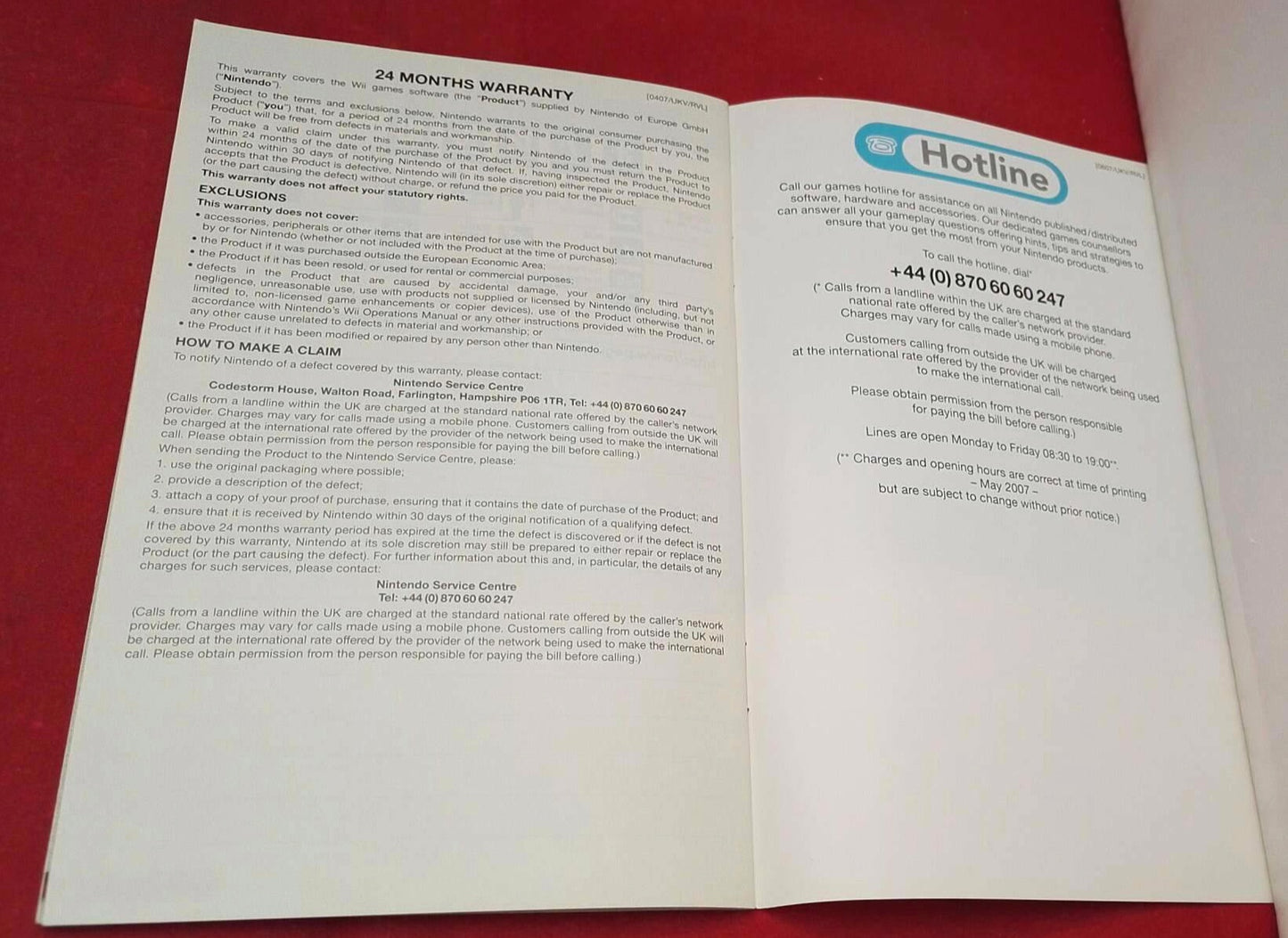 Mario Kart Nintendo Wii Spare Manual Only
