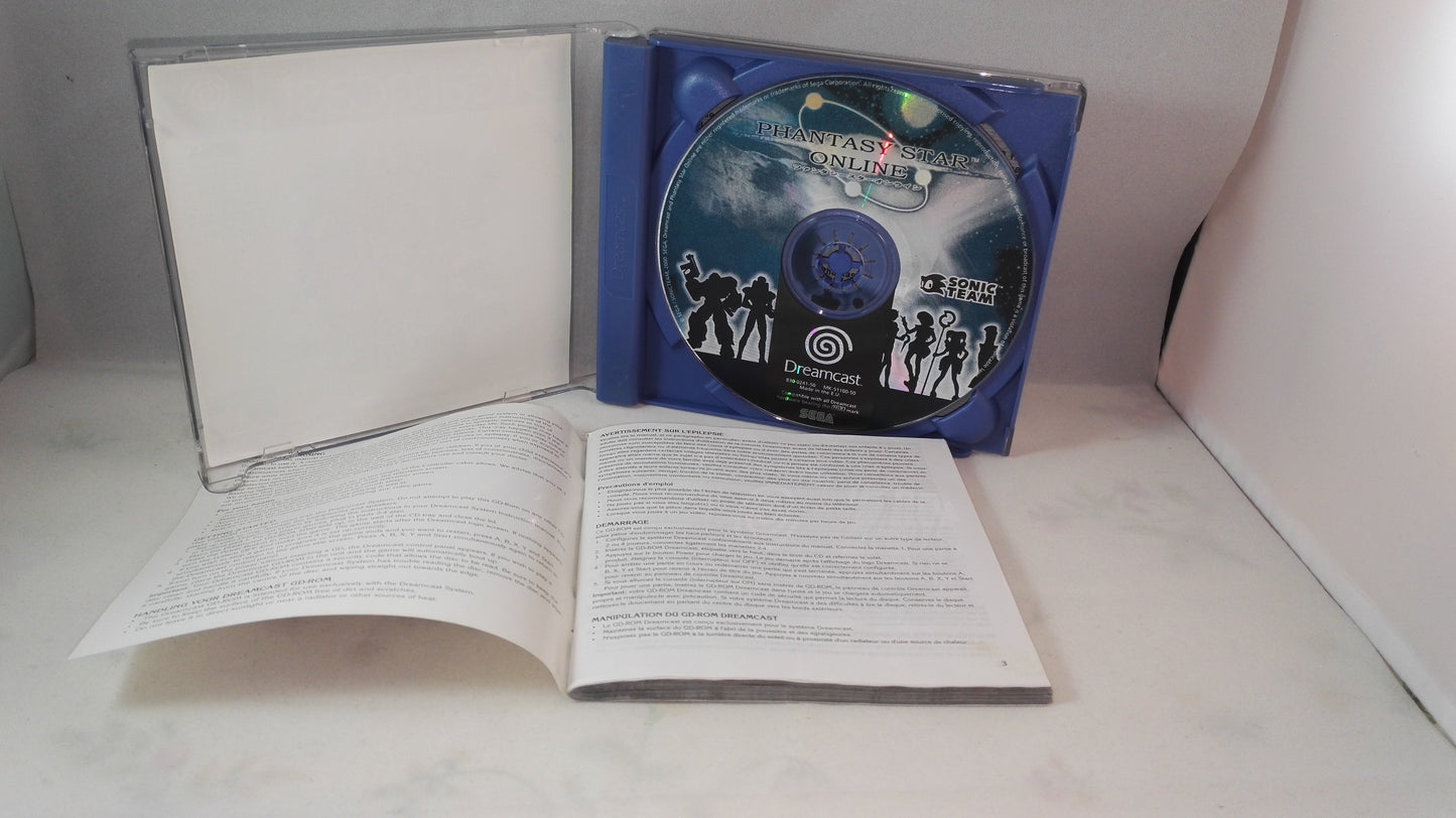 Phantasy Star Online with Sonic adventure 2 trial disc (Sega Dreamcast) game