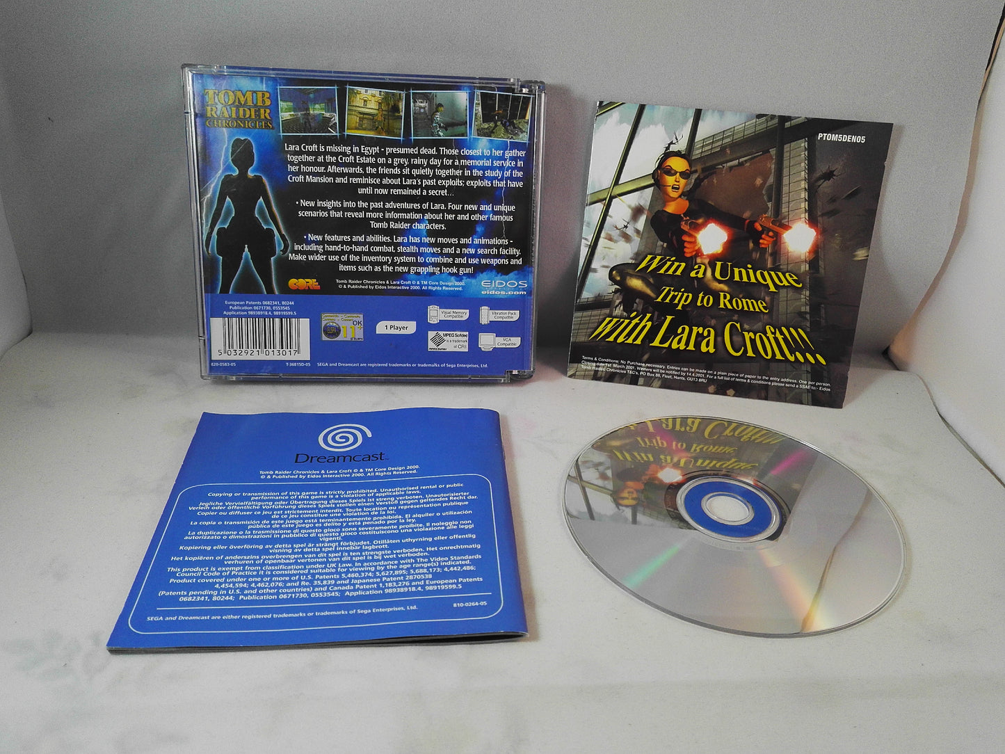 Tomb Raider: Chronicles & Last Revelations (Sega Dreamcast) game bundle
